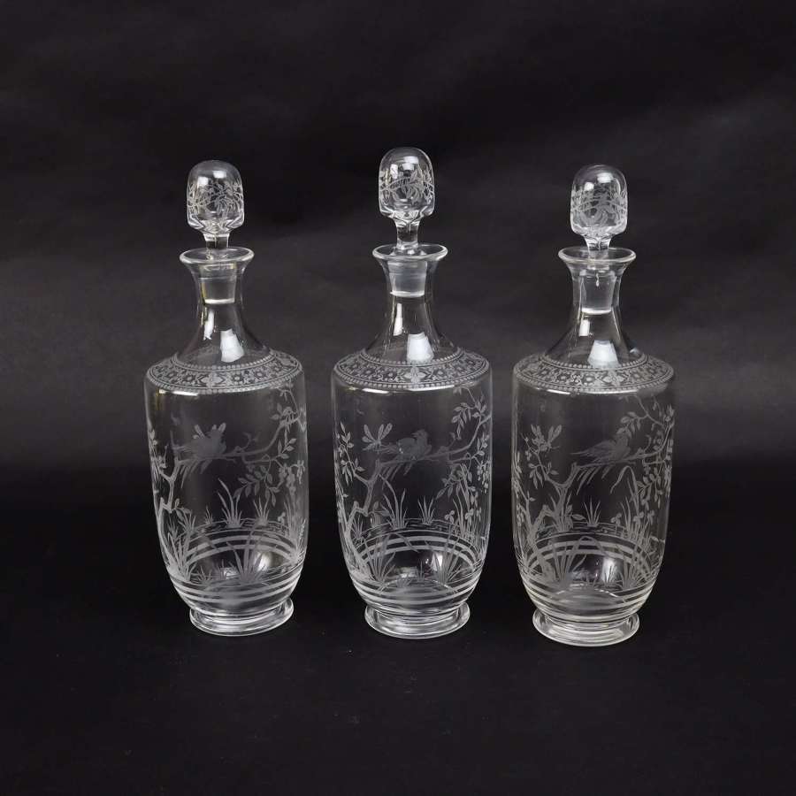 French Crystal Liqueur Decanters
