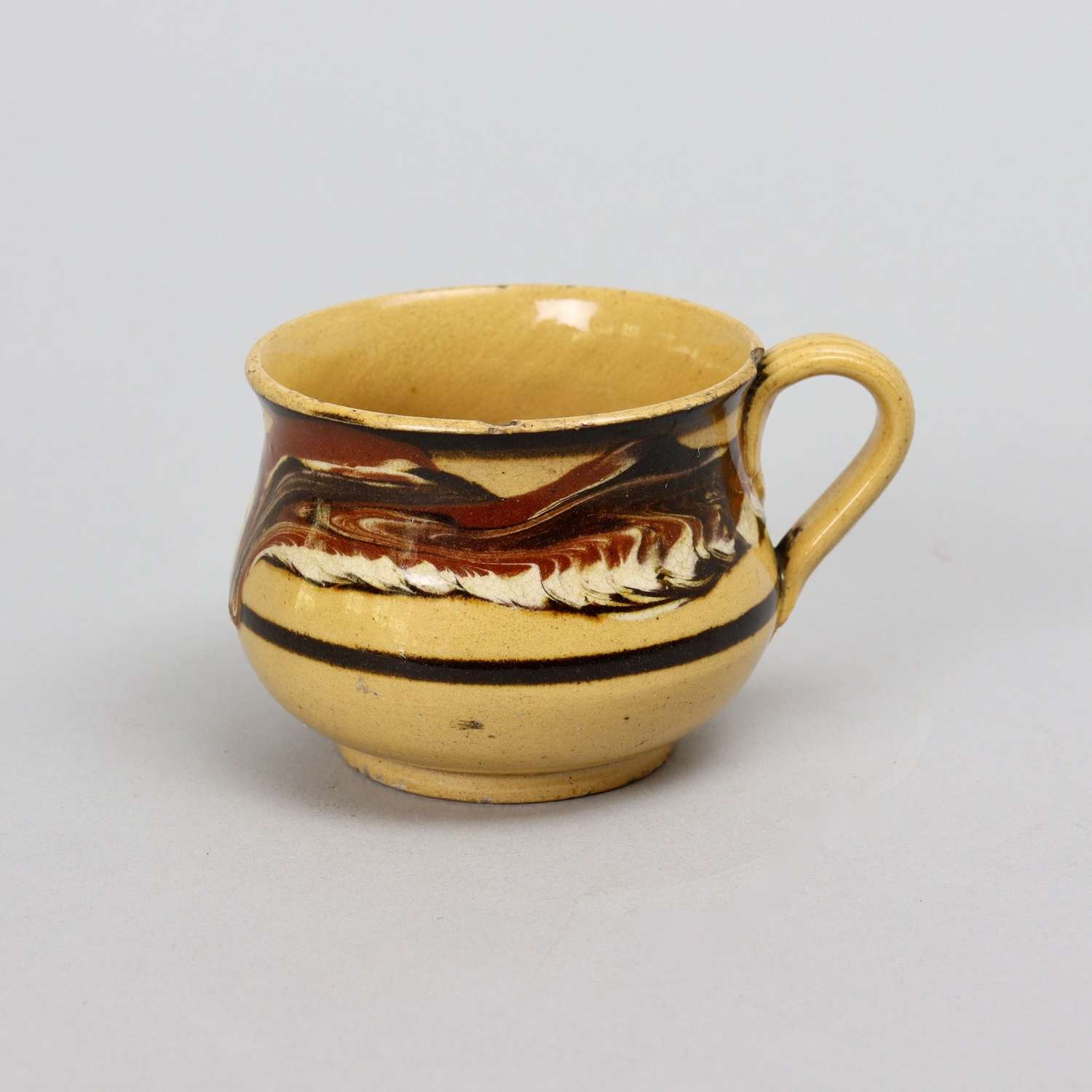 Miniature, Mochaware Chamber Pot