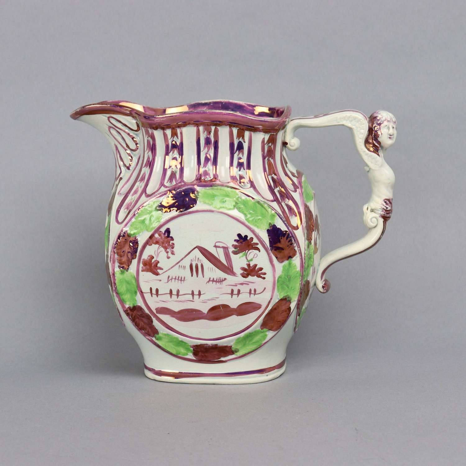 Jug with Rare Moulded Handle