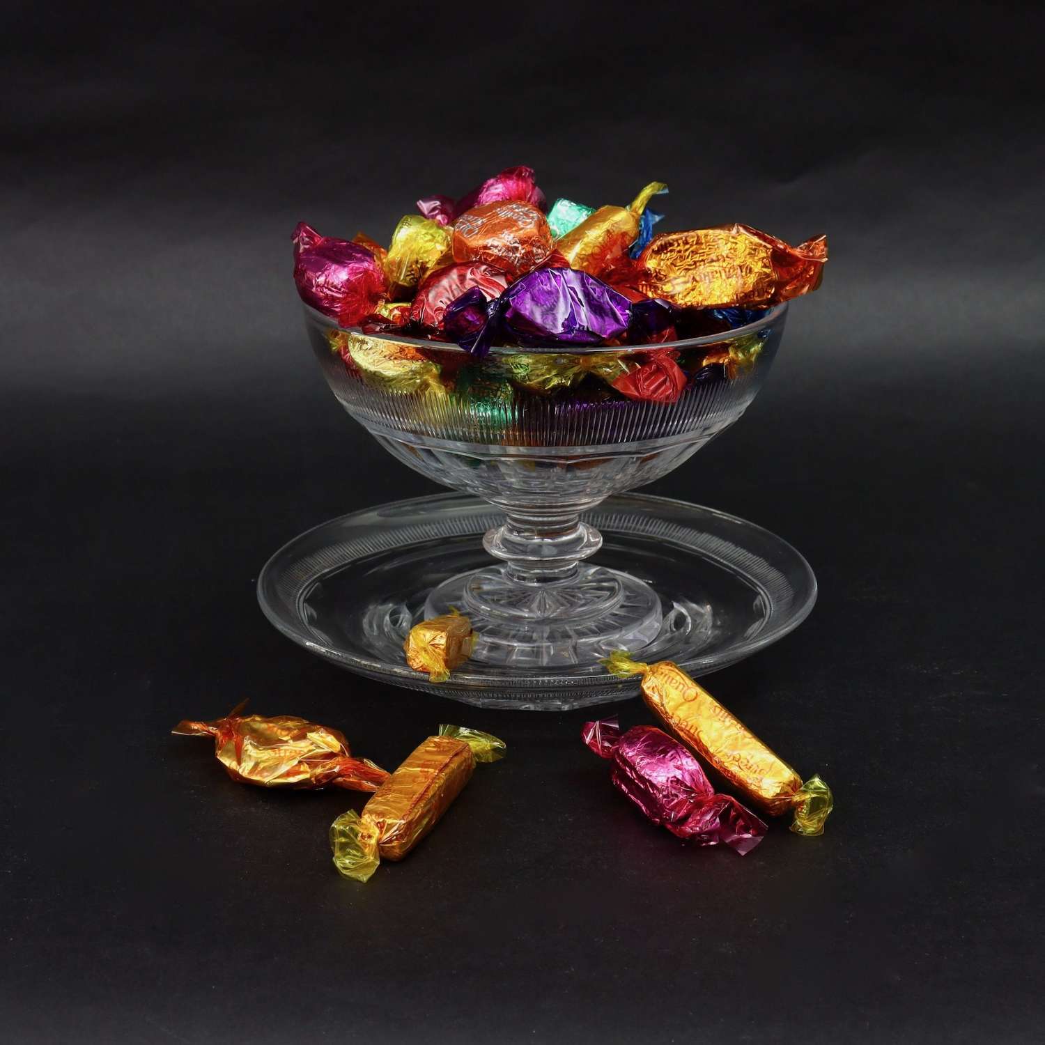 French Crystal Bowl on Stand