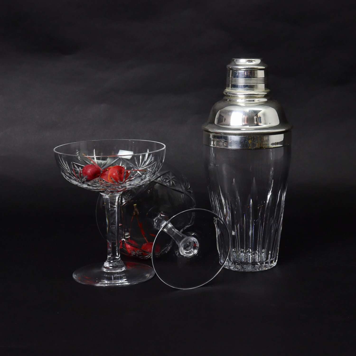 1930's Crystal Cocktail Shaker