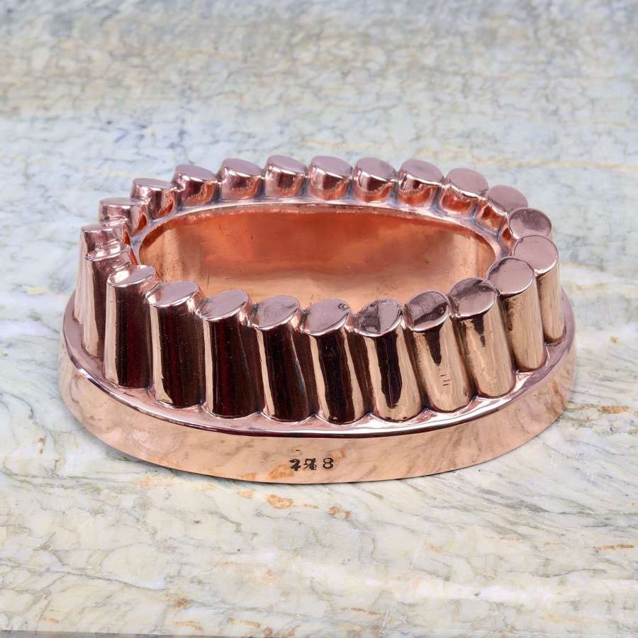 French Oval Copper Pennytop Mould
