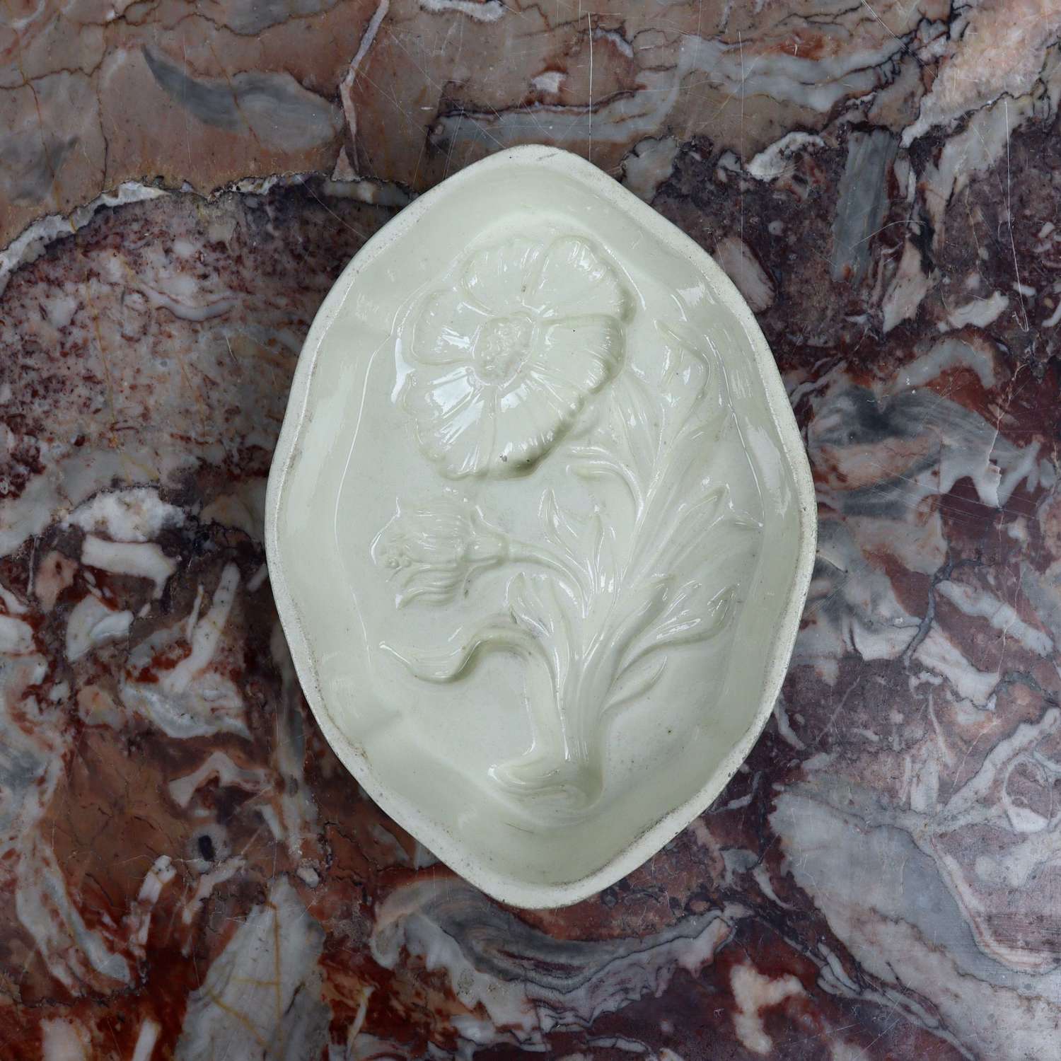 Creamware Mould with Flower to Base