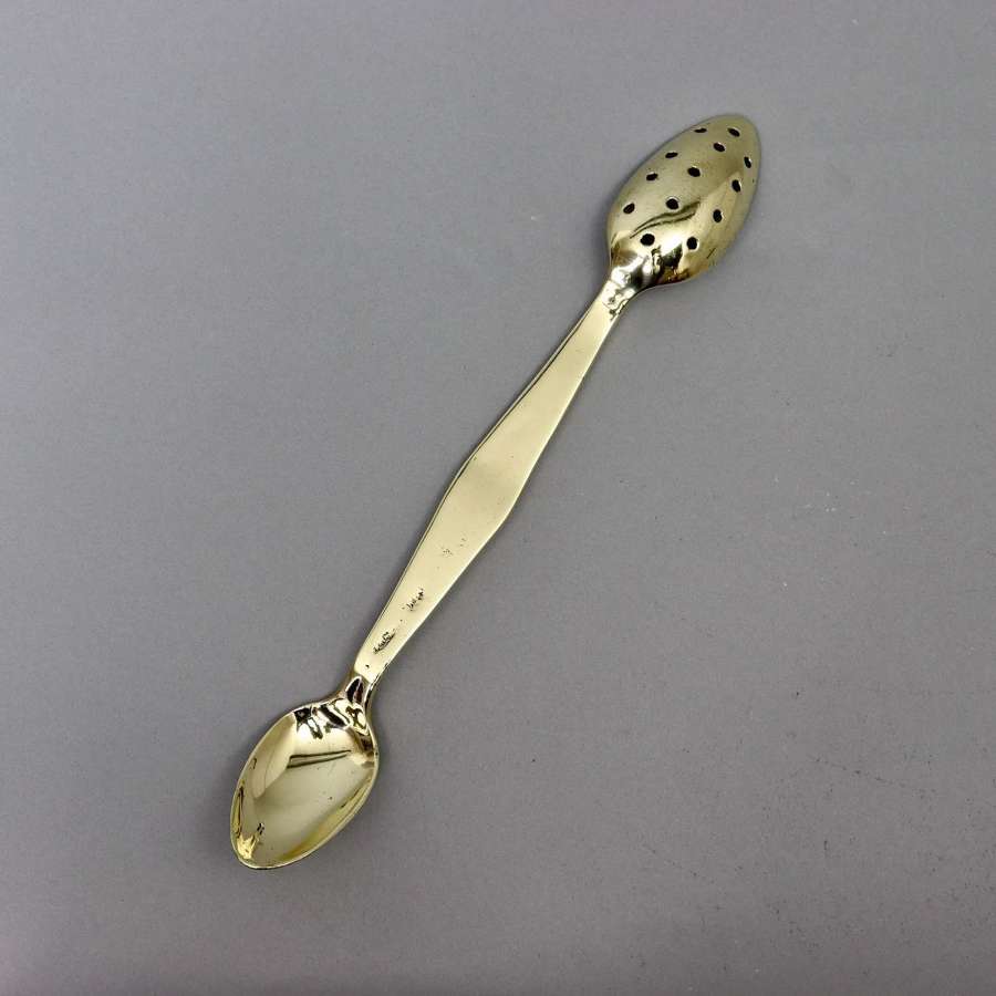 Double Ended Brass Spoon