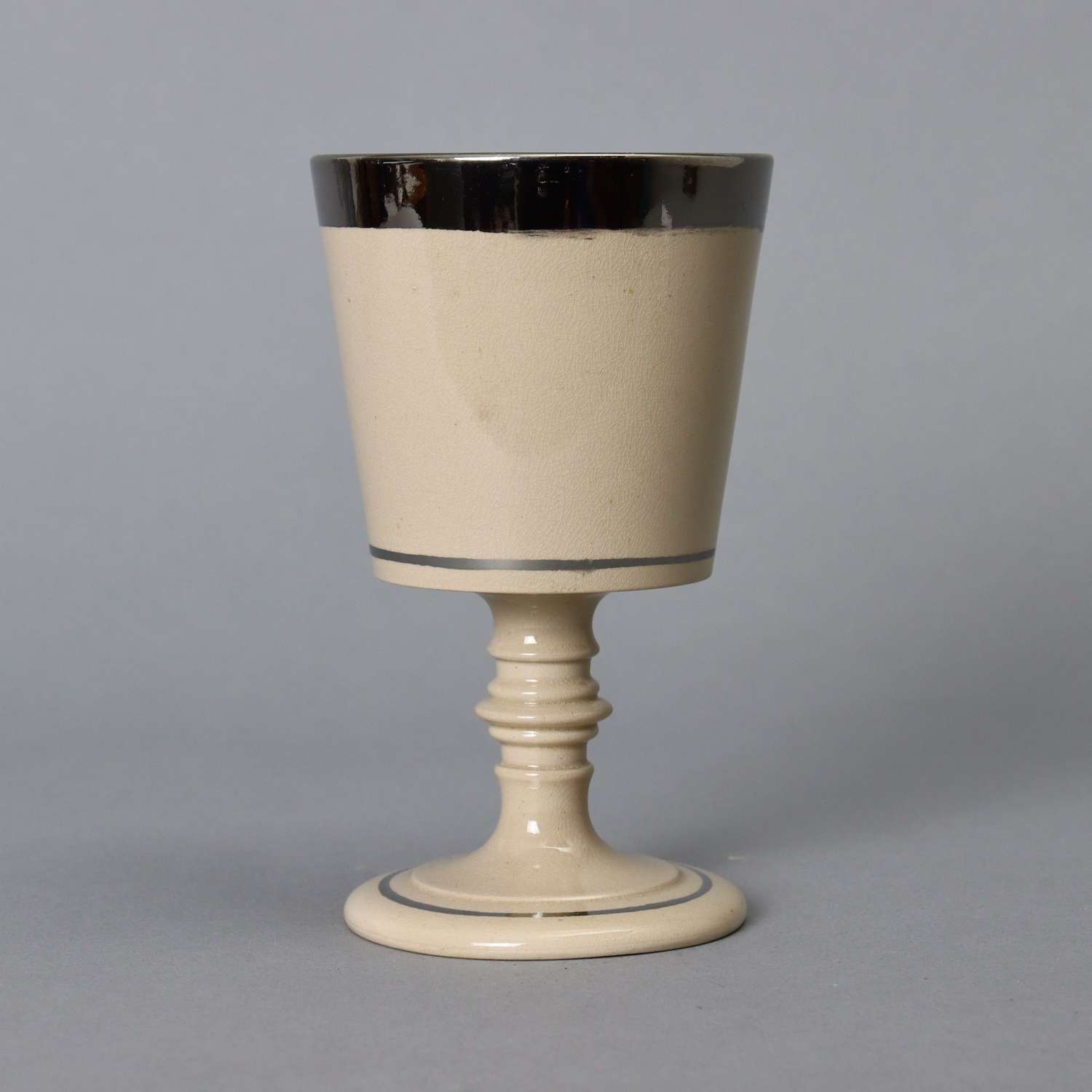 Goblet with Silver Lustre Rim