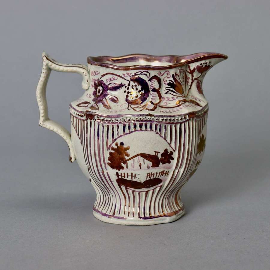 Small, Moulded Lustre Jug