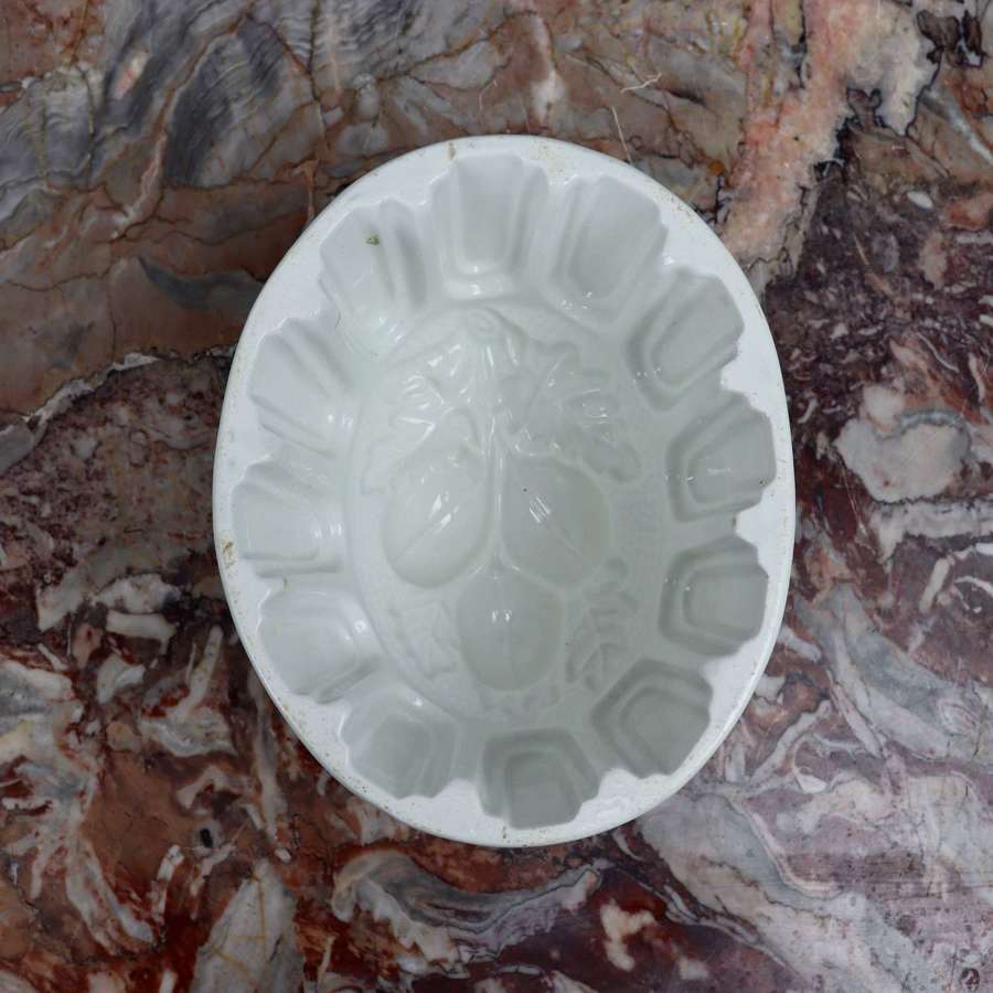 Ironstone Mould with Plums to Base