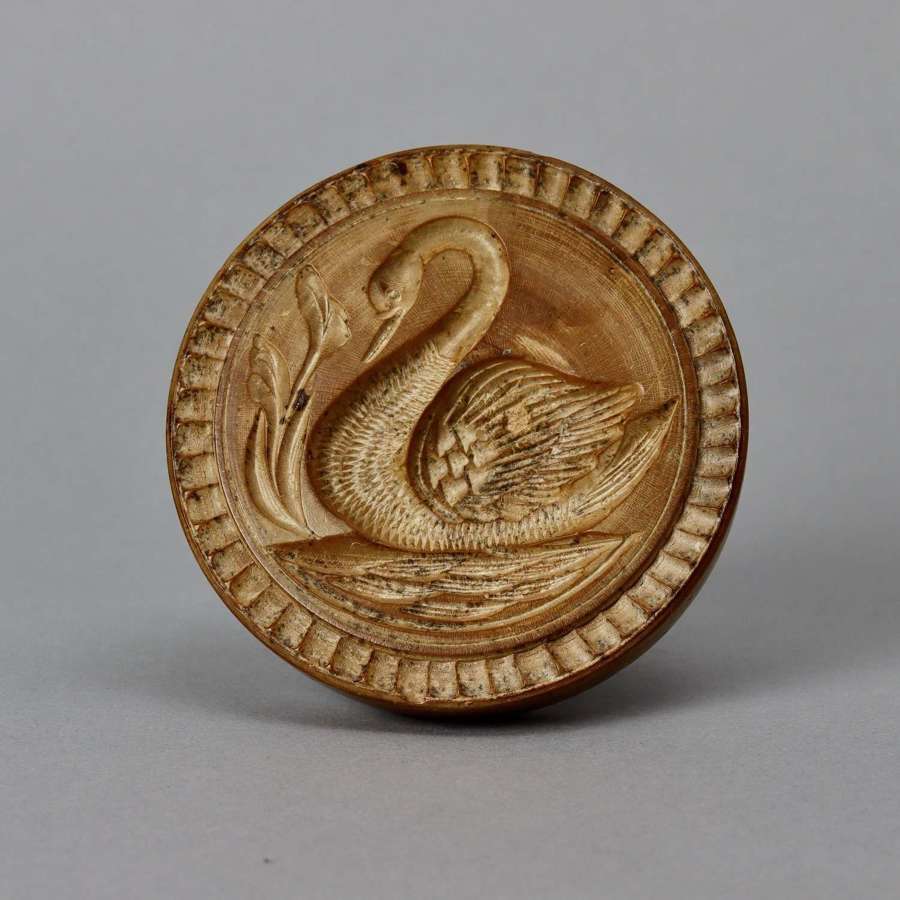 Well Carved Swan Butter Print