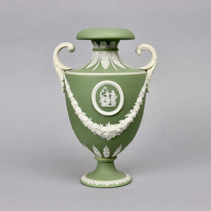 Wedgwood, Shield Shape, Green Jasper Vase