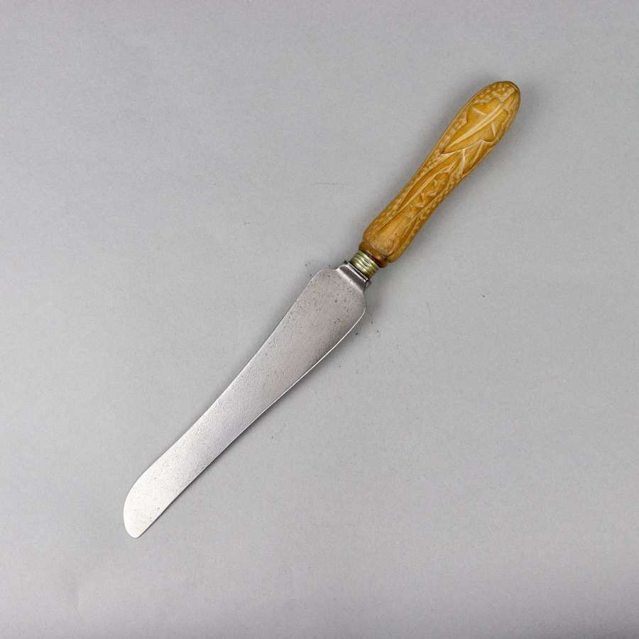 Bread Knife with Ivy Carving to Handle