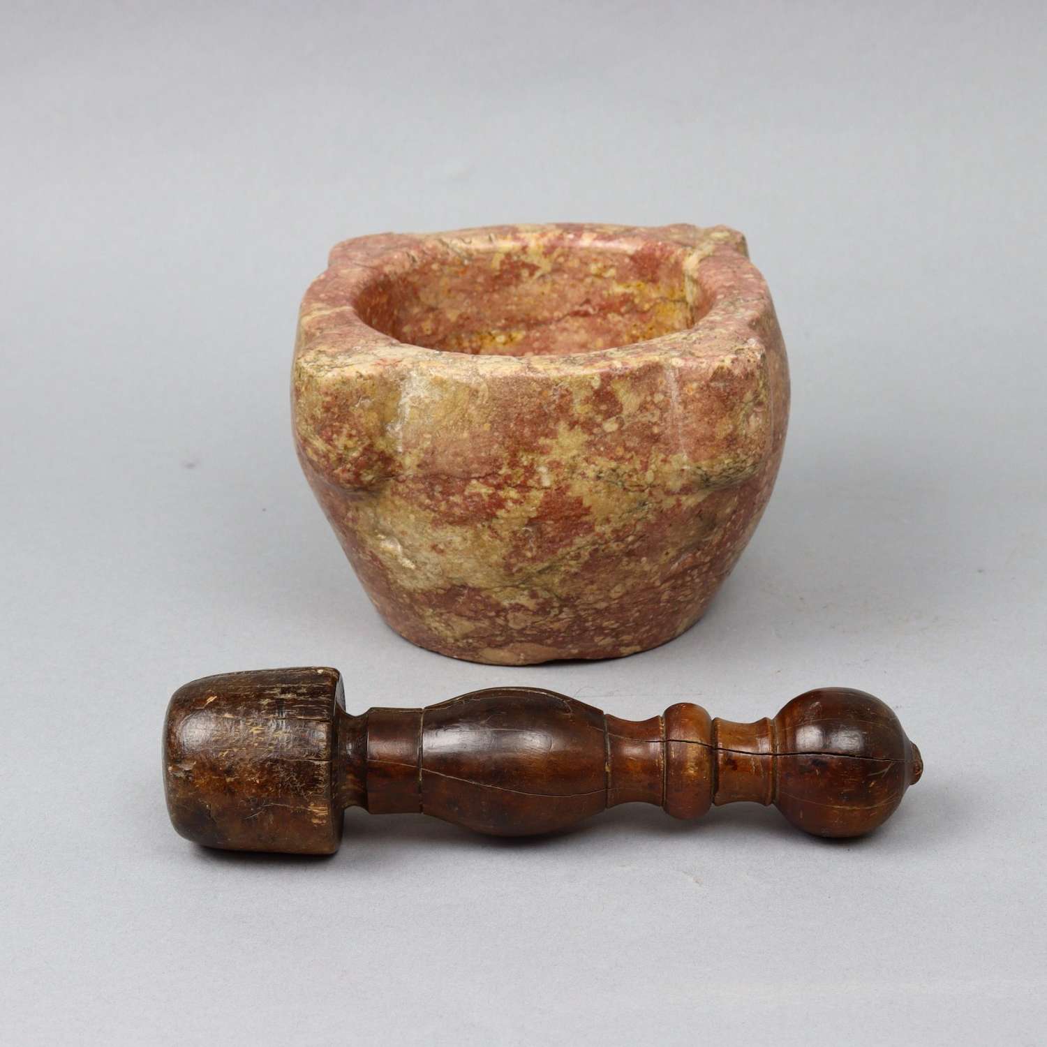 Small, Early 18th Century, Red Marble Mortar
