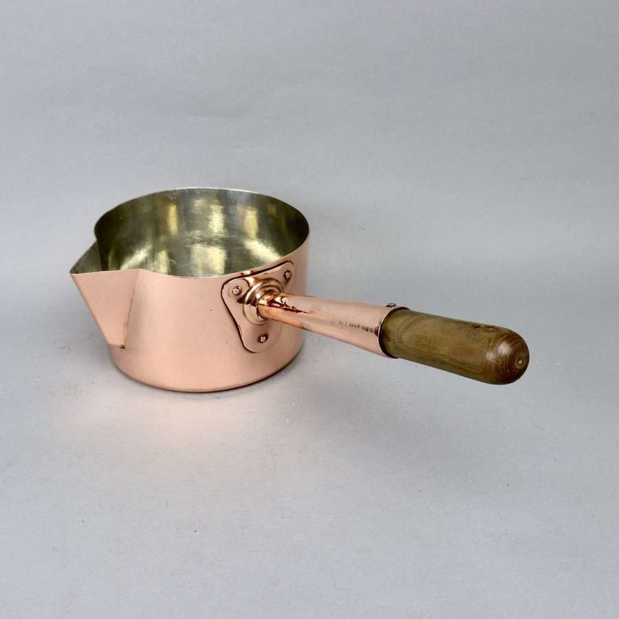 Large French Copper Saucepan