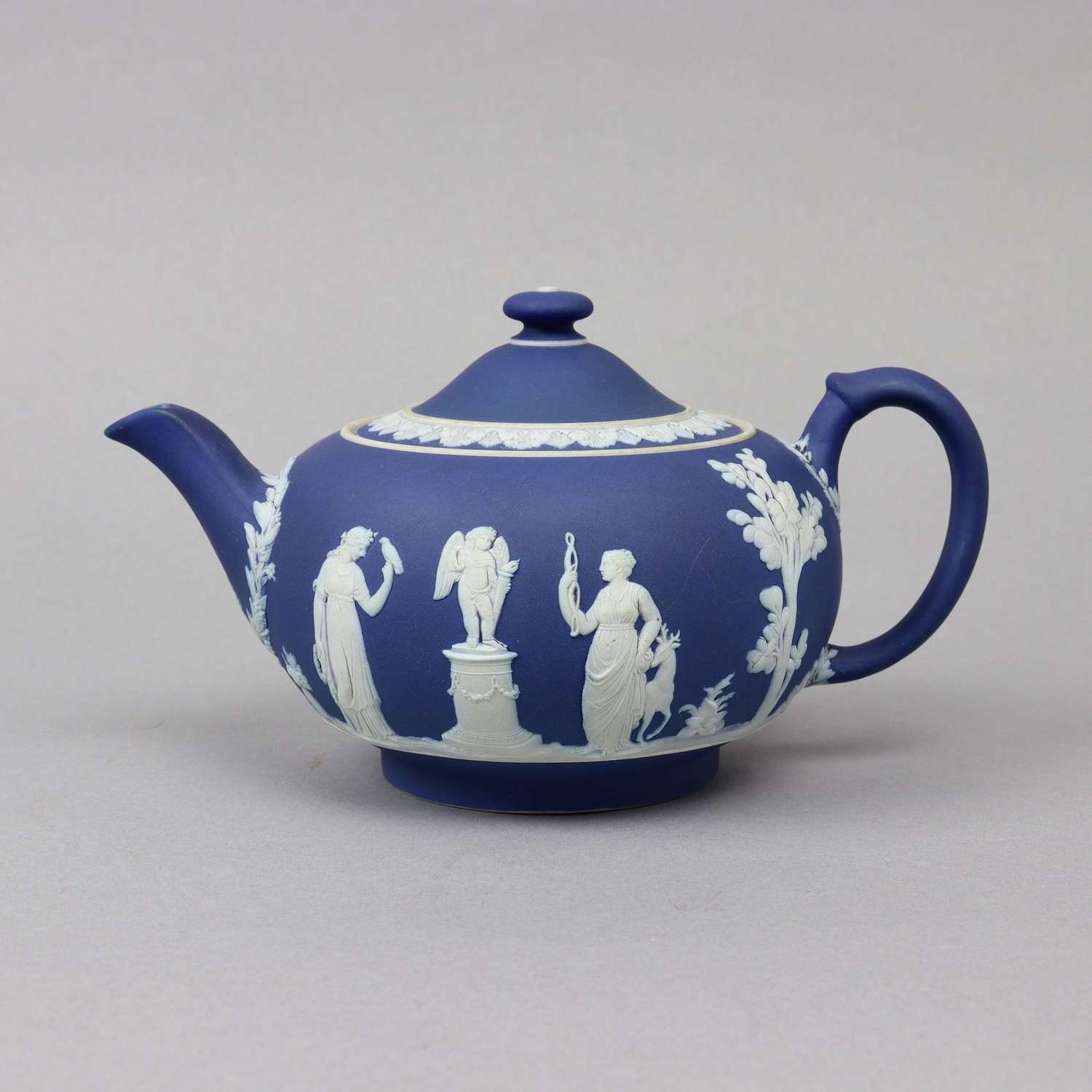 Wedgwood Dark Blue Jasper Teapot