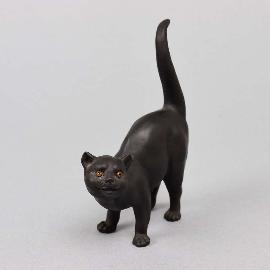 Wedgwood Basalt Model of a Cat