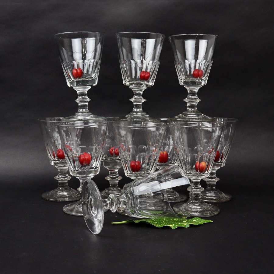 11 French Crystal Wine or Water Glasses