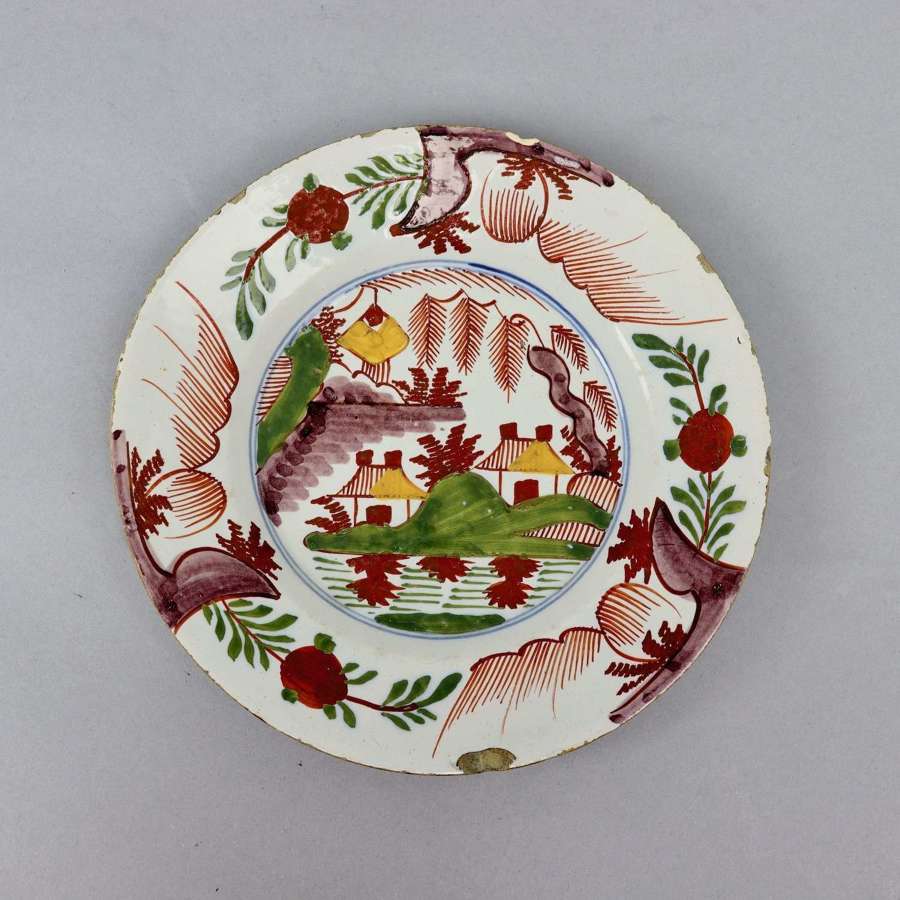 18th Century Delft Plate with Unusual Colouring