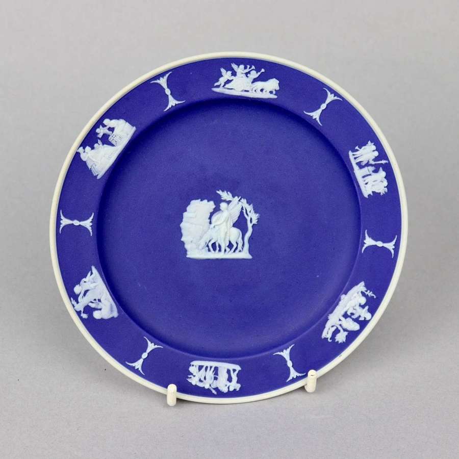 Wedgwood Blue Jasper Tea Plate Depicting Pegasus