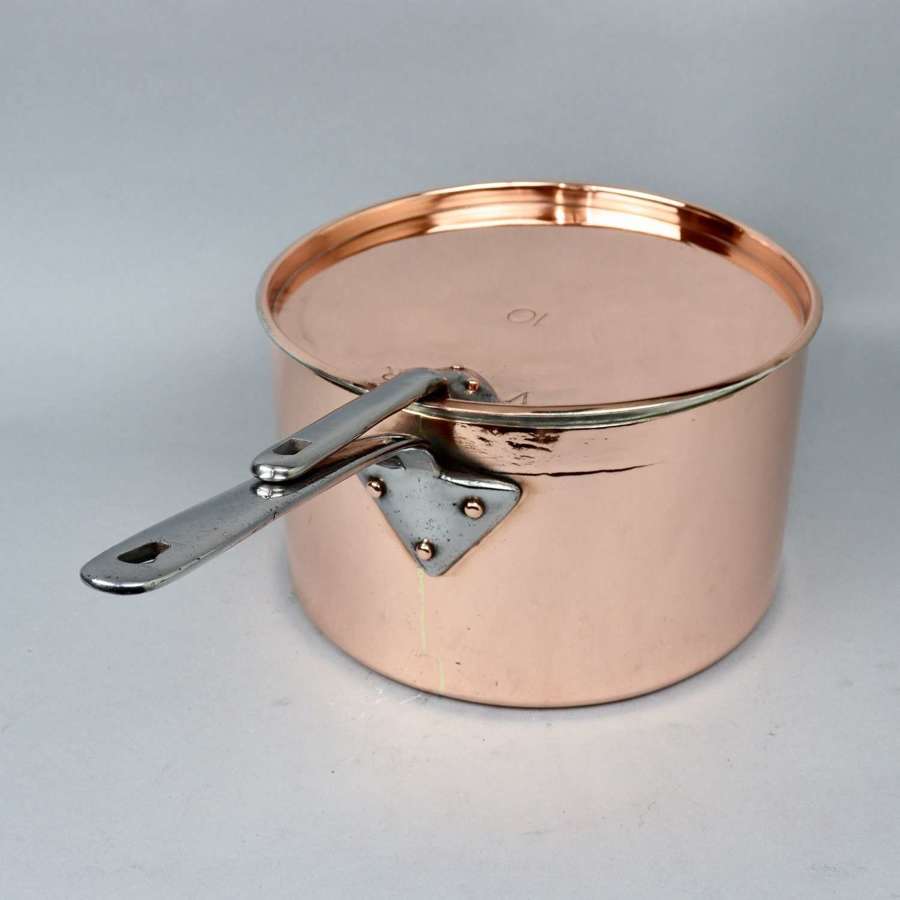 10" English Copper Saucepan