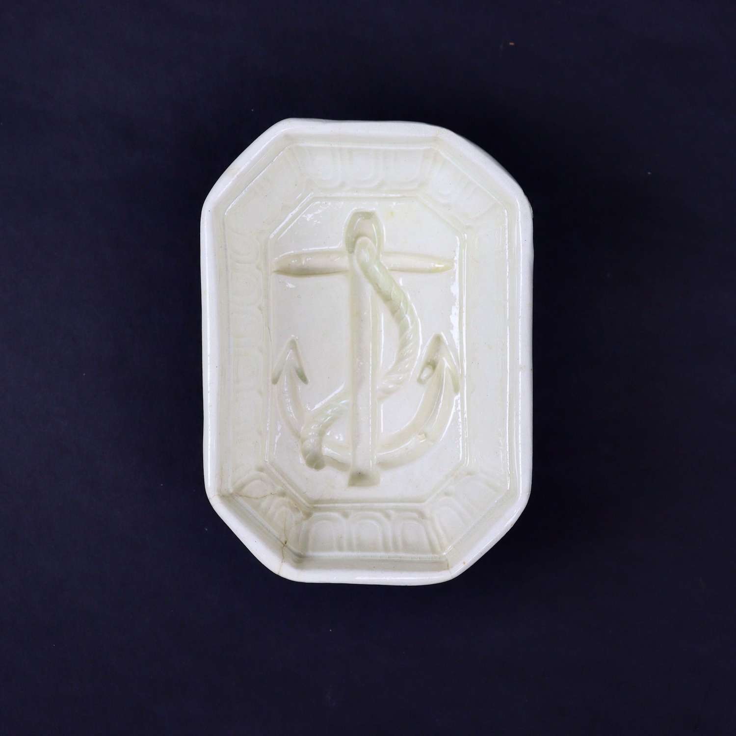 Creamware Mould with Anchor to Base