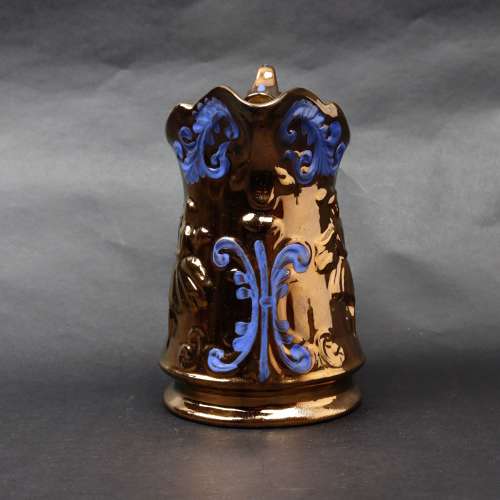 Lustre Jug Moulded with Highland Dancers
