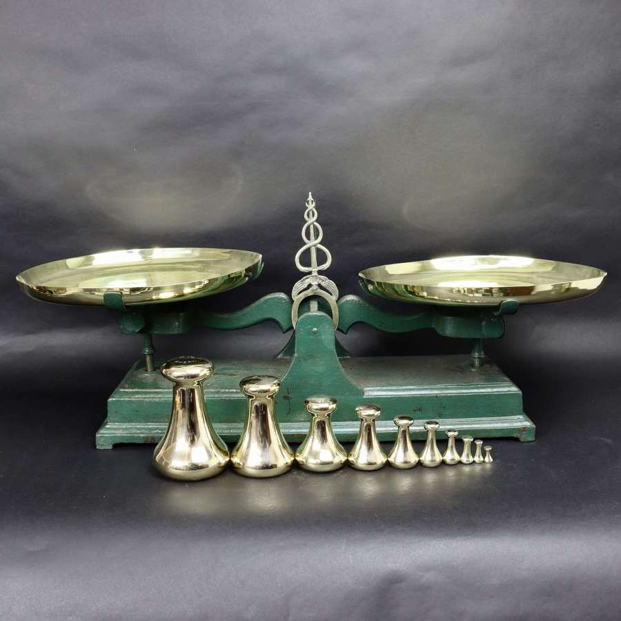 19th Century, Cast Iron Apothecary Scales