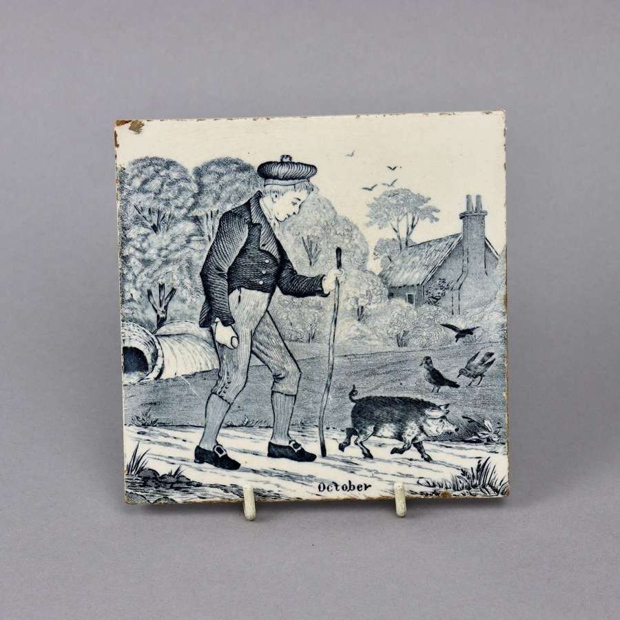 Wedgwood Pottery Tile "October"