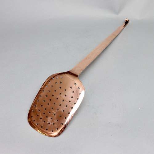Large, 19th Century, French Copper Skimmer