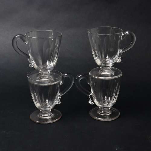 Set of 4, English Crystal Custard Cups