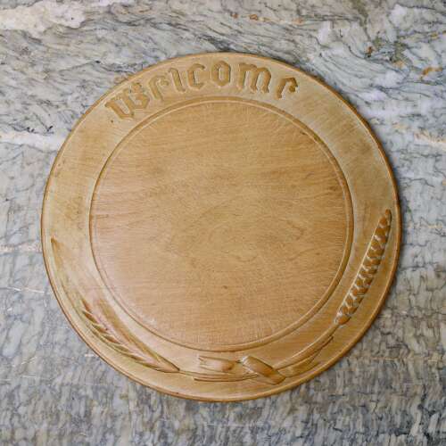 Sycamore Breadboard Carved with Welcome