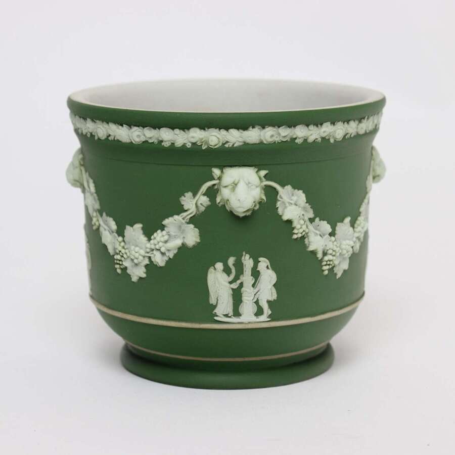 Small Wedgwood Dysart Green Jasper Jardiniere