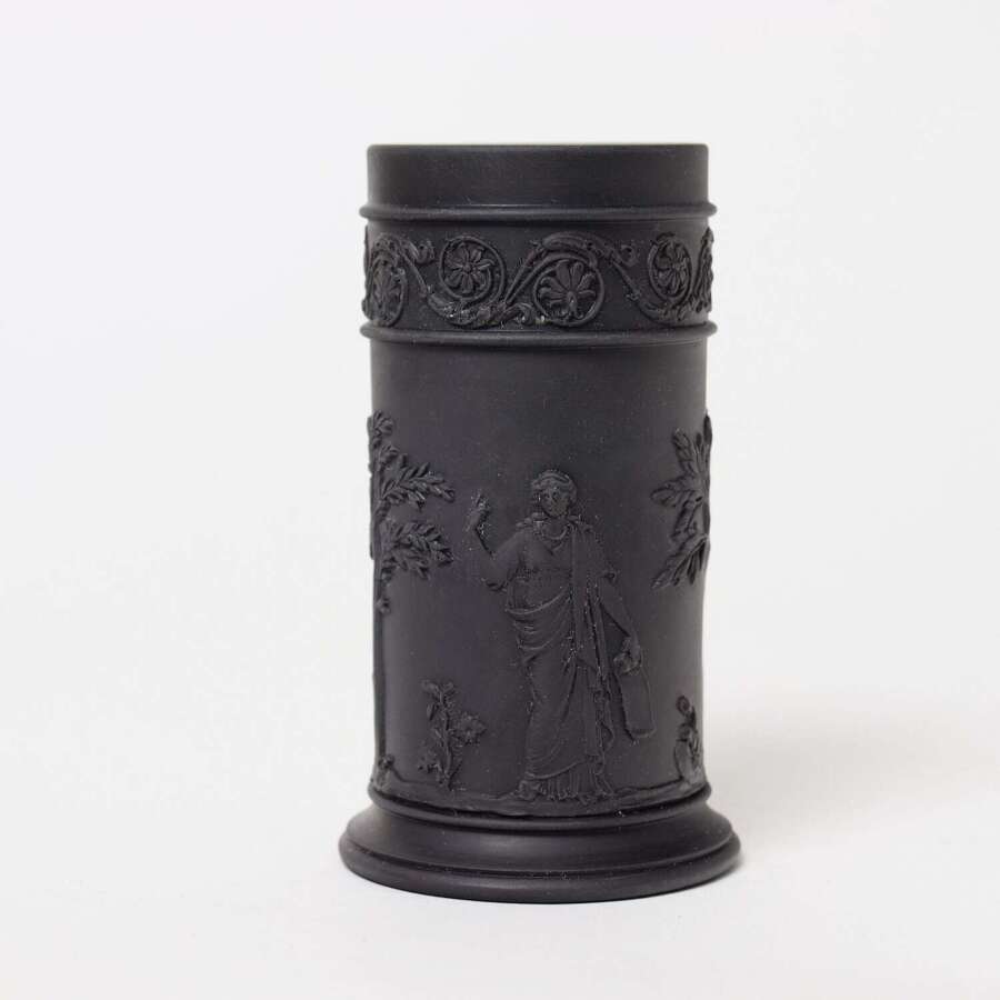 Small Wedgwood Black Basalt Spill Vase
