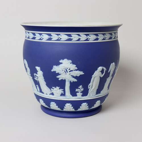 Large Wedgwood Dark Blue Jasper Jardiniere
