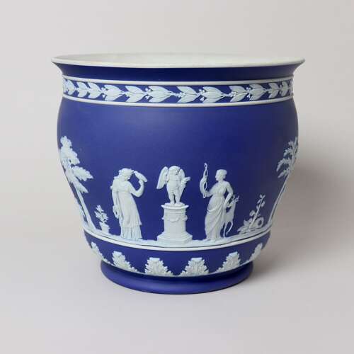 Large Wedgwood Dark Blue Jasper Jardiniere