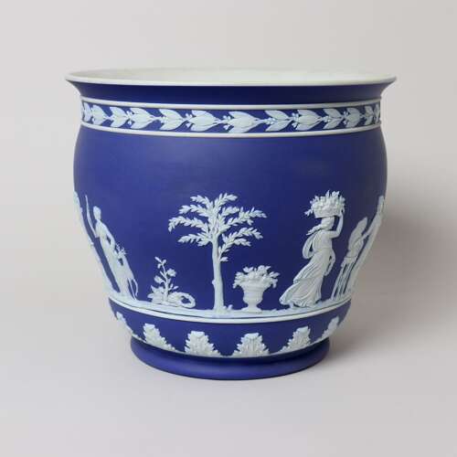 Large Wedgwood Dark Blue Jasper Jardiniere