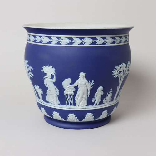 Large Wedgwood Dark Blue Jasper Jardiniere