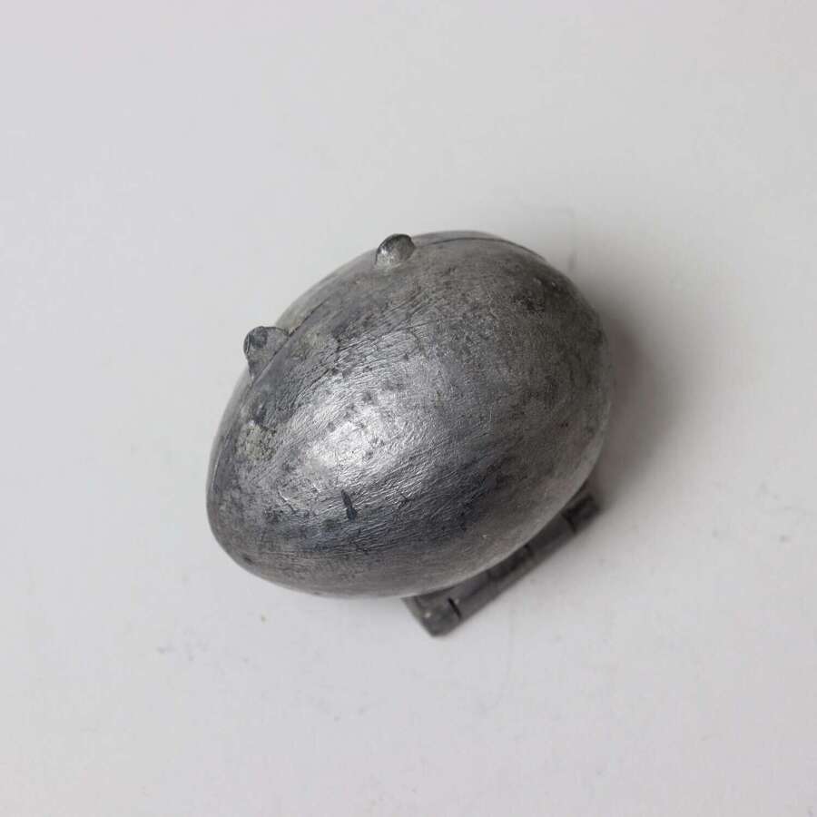 Small Pewter Egg Shaped Ice Cream Mould