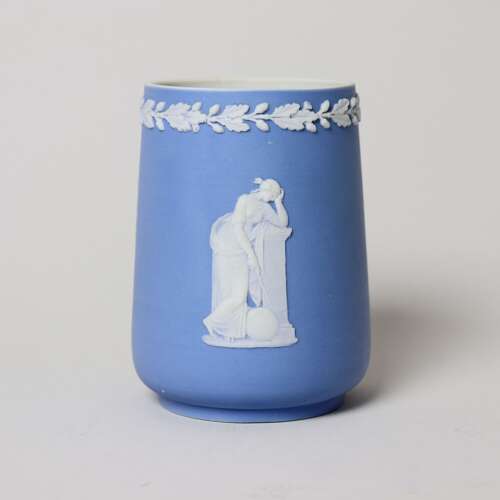 Small, 19th Century, Wedgwood Pale Blue Jasper Vase