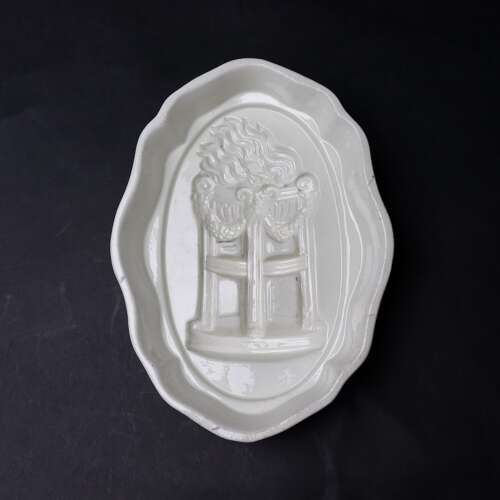 18th Century Creamware Mould Depicting Flaming Torcheres