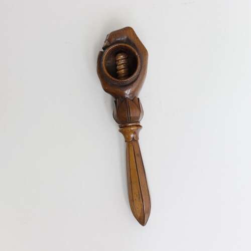 Wooden Nutcracker Carved as a Hand