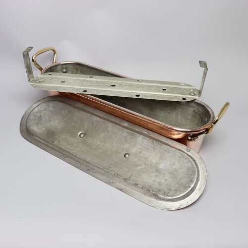 Small, French Copper Salmon Kettle
