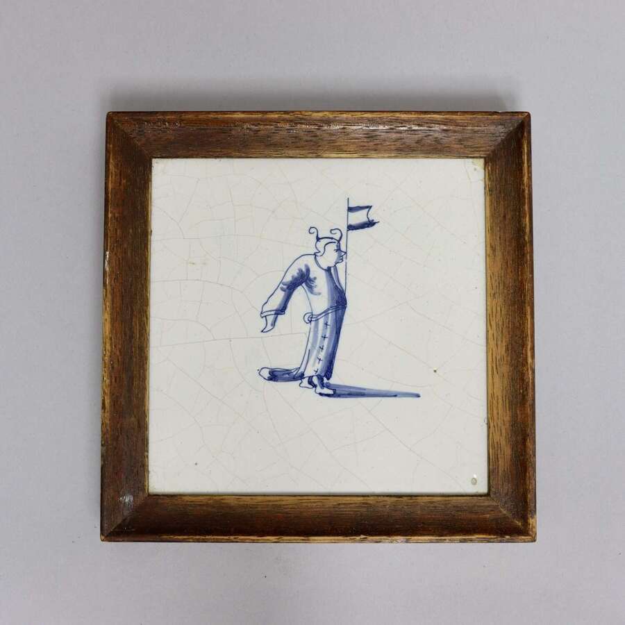 Delft Tile Painted with a Chinese Figure
