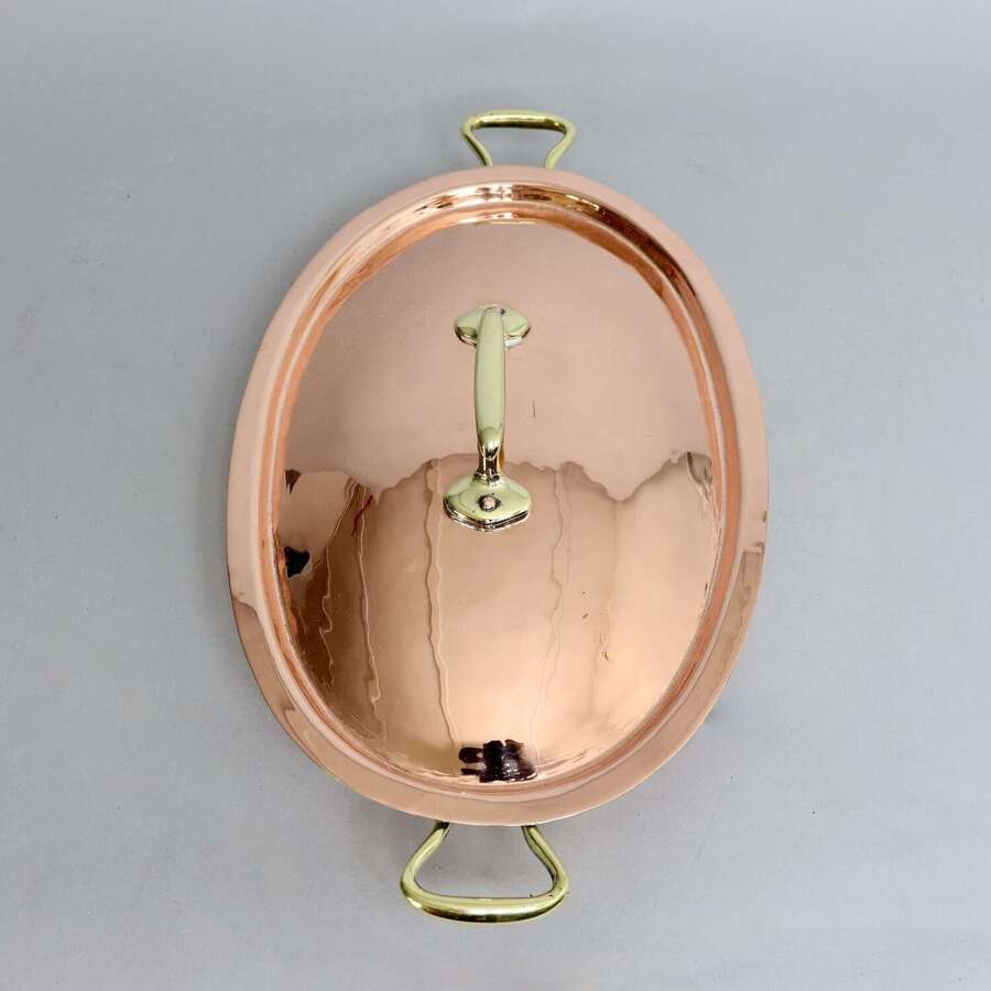 Belgian Copper Lidded Gratin Dish