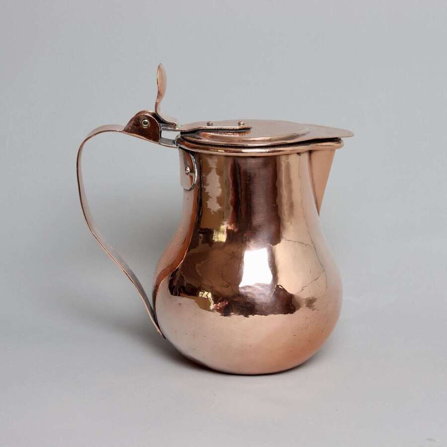 French Copper Lidded Jug