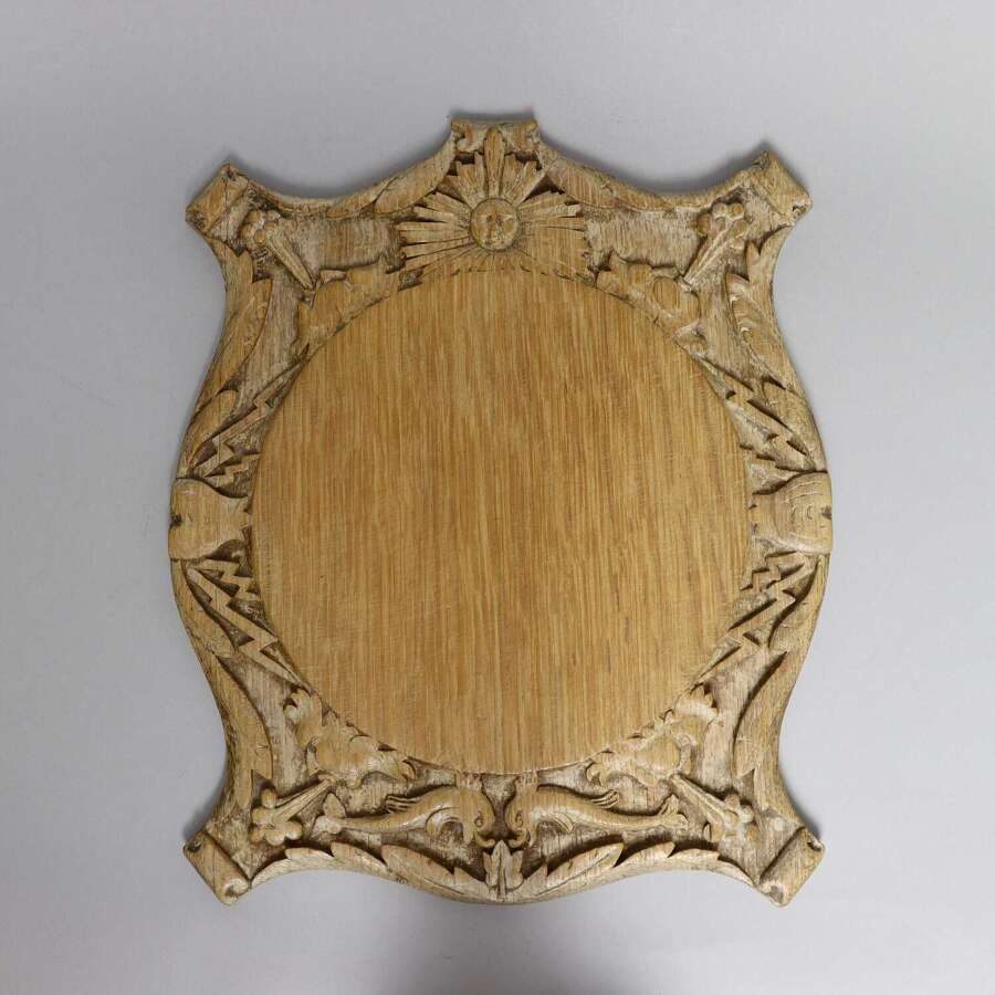 Rare Oak Breadboard Carved with the Winds