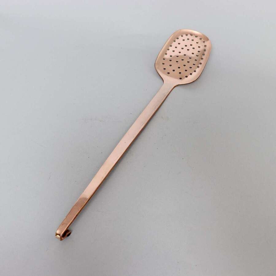 Long Handled French Copper Skimmer