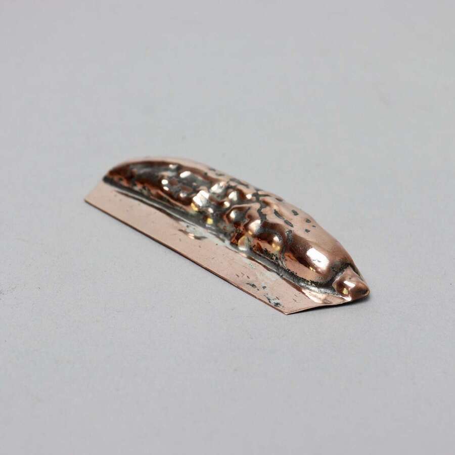 Mini Copper Mould in the Shape of a Gherkin