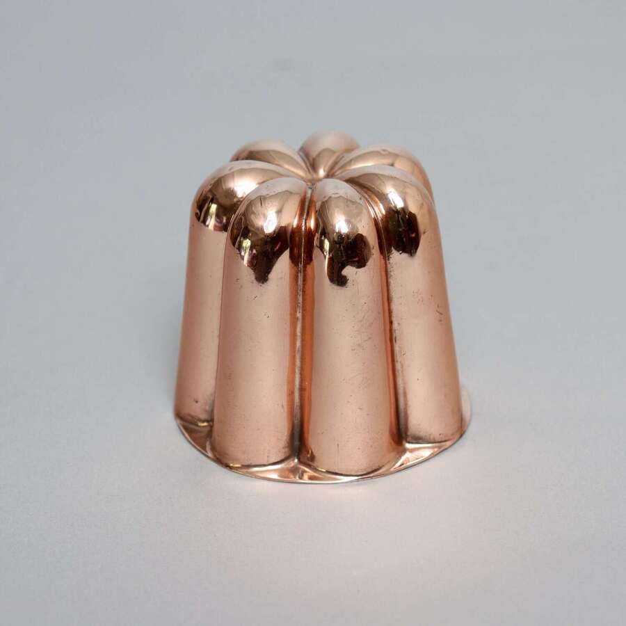 Small, 19th Century, Fluted Copper Mould