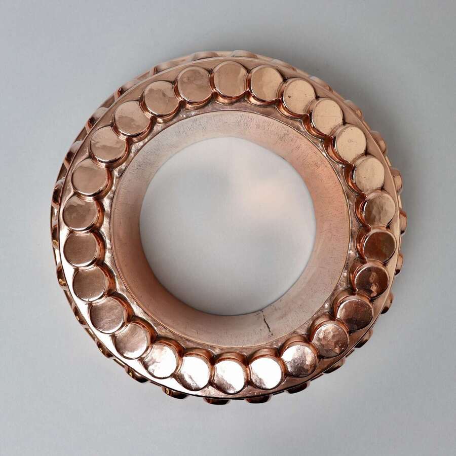 Copper Pennytop Mould. Engraved "J.K"